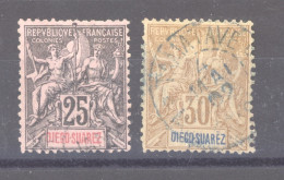 Diégo Suarez :  Yv   45-46  (o) - Used Stamps