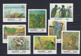 Uganda 1991 Serie 8v Paintings Vincent Van Gogh MNH - Uganda (1962-...)