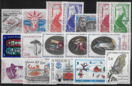 SAINT PIERRE ET MIQUELON - LOT ANNEES 1986 A 1991 - 17 VALEURS - NEUF** MNH - Lots & Serien