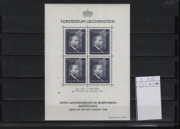 Liechtenstein Michel Cat.No. Sheet Mnh/** 3 - Bloques & Hojas