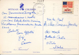 Philatelic Postcard With Stamps Sent From UNITED STATES OF AMERICA To ITALY - Lettres & Documents