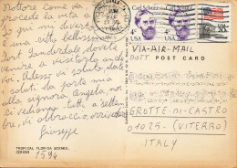 Philatelic Postcard With Stamps Sent From UNITED STATES OF AMERICA To ITALY - Briefe U. Dokumente