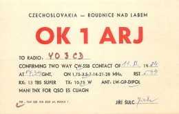 QSL Card Czechoslovakia Radio Amateur Station OK1ARJ Y03CD Jirka - Radio Amateur