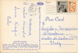 Philatelic Postcard With Stamps Sent From UNITED STATES OF AMERICA To ITALY - Lettres & Documents