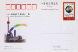 Chine - 1999 - Entier Postal JP86 - Fortune Global Forum - Cartoline Postali