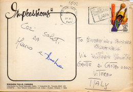 Philatelic Postcard With Stamps Sent From UNITED STATES OF AMERICA To ITALY - Lettres & Documents