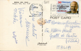 Philatelic Postcard With Stamps Sent From UNITED STATES OF AMERICA To ITALY - Cartas & Documentos