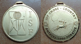 AC - ISF ( INTERNATIONAL SPORTS FEDERATIONS ) CROSS COUNTRY - ATHLETICS  ANTALYA 1996  TURKEY  BRASS MEDAL MEDALLION - Atletiek