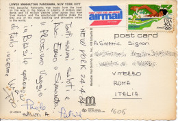 Philatelic Postcard With Stamps Sent From UNITED STATES OF AMERICA To ITALY - Briefe U. Dokumente