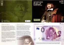 0-Euro PEAG 2019-4 NETHERLANDS - REMBRANDT - PORTRET VAN JAN SIX First Issue Pack No. Nur Bis #250 ! - Essais Privés / Non-officiels