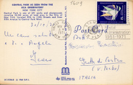 Philatelic Postcard With Stamps Sent From UNITED STATES OF AMERICA To ITALY - Briefe U. Dokumente