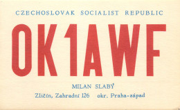 QSL Card Czechoslovakia Radio Amateur Station OK1AWF Y03CD Milan Slaby - Radio Amateur