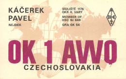 QSL Card Czechoslovakia Radio Amateur Station OK1AWO Y03CD - Radio Amateur