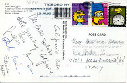 Philatelic Postcard With Stamps Sent From UNITED STATES OF AMERICA To ITALY - Brieven En Documenten