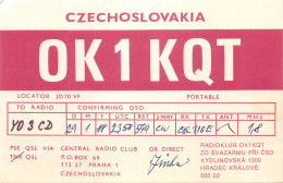 QSL Card Czechoslovakia Radio Amateur Station OK1KQT Y03CD 1988 Jinka - Radio Amateur