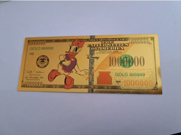 BANKNOTE / GOLDFOIL BILJET /DISNEY /ONE MILION DOLLARS/ DAISY  DUCK  / SOUVENIR BILJET / UNC ** Goldfoil 029 ** - Autres & Non Classés