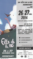 Marque Page Festival BD De AUDINCOURT En 2016 Par NEYRET - Bookmarks