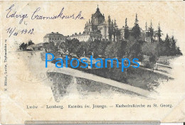 225669 UKRAINE LWOW CATHEDRAL ST GEORG SPOTTED CIRCULATED TO URUGUAY POSTAL POSTCARD - Ukraine