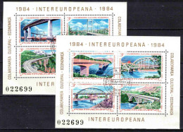 Roumanie 1984 Mi 4023-30 - Bl.202-3 (Yv BF 166-7 ), Obliteré - Used Stamps