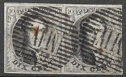 OBP6A In Paar, Met 4 Randen En Gebuur, Met Ambulantstempel M.IV  (zie Scans) - 1851-1857 Médaillons (6/8)