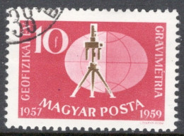 Hungary 1959 Single Stamp Celebrating International Geophysical Year In Fine Used - Oblitérés