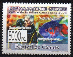 GUINEA - 1v - MNH - Jacque Cousteau - The Silent World - Movies - Film - Kino - Cine - Cannes Festival - France - Cinema