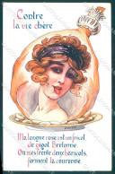 Artist Signed Wuyts Lady La Vie Chere Serie 85 Postcard VK9441 - Comicfiguren