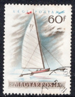 Hungary 1955 Single Stamp Celebrating Airmail - Winter Sports In Fine Used - Usado