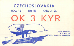 QSL Card Czechoslovakia Radio Amateur Station OK3KYR Y03CD 1983 Jano - Radio Amateur