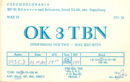 QSL Card Czechoslovakia Radio Amateur Station OK3TBN Y03CD 1983 Jan Borcha - Radio Amateur