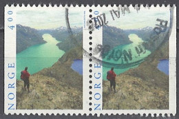 Norwegen Norway 1996. Mi.Nr. 1208 Dl/Dr Pair, Used O - Used Stamps