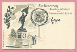 67 - WÖRTH - WOERTH Sur SAUER - Monument - Denkmal - Litho Monocolor - 2. Nassauischen Inft. Rgt. N° 88 - Guerre 1870 - Wörth