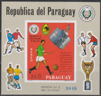 Soccer World Cup 1970 - PARAGUAY - S/S Imp. MNH - 1970 – Mexico