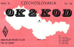 QSL Card Czechoslovakia Radio Amateur Station OK32KOD Y03CD Odry - Amateurfunk