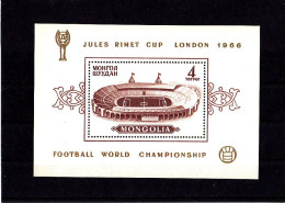 Soccer World Cup 1966 - MONGOLIA - S/S Perf. MNH - 1966 – Inghilterra