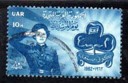 UAR EGYPT EGITTO 1962 EGYPTIAN GIRL SCOUTS' 25th ANNIVERSARY 10m USED USATO OBLITERE' - Gebruikt