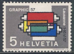 Switzerland Schweiz Suisse 1957 Mi 637 YT 586 Sc 359 SG 576 ** Printing Machine's, Inking Roller - "Graphic 57" Int. Exh - Factories & Industries