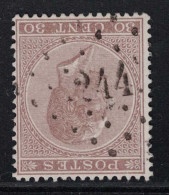 OBP / COB 30c N° 19A Puntstempel 244 - LP244 Merbes-Le-Chateau - 1865-1866 Profile Left