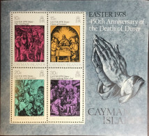 Cayman Islands 1978 Easter Durer Minisheet MNH - Cayman Islands