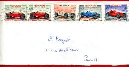 1967 - Monaco - Lettre Pour Paris - Grand Prix Automobile De Monaco "ALFA ROMEO-MERCEDES-BUGATTI-MASERATI" - Storia Postale