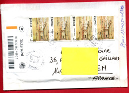 2023 - Monaco - Enveloppe à Bulles - Vignette De Suivi - 4 Tp N° 1669 - Postmarks