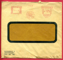 1932 - Pays Bas - Lettre Avec Oblitération Machine Hasler "AMSTERDAMSCHE - HUIDENCLUB" - Maschinenstempel (EMA)