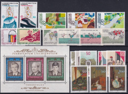 MiNr. 937-959 Liechtenstein - Jahresserie 1988 Komplett - Postfrisch/**/MNH - Annate Complete