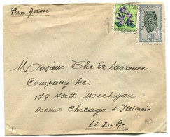 Congo Luluabourg 1 Oblit. Keach 12A2 Sur C.O.B. 291B + 312 Sur Lettre Vers Chicago Le 21/10/1953 - Covers & Documents