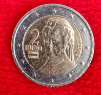 Moneda 2 EURO 2002 Austria Original, Bertha Von Suttner Mal Acuñado Defectos - Austria