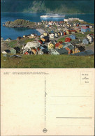 Postcard Honningsvåg Elch Stadt Und Schiff 1978 - Norvège