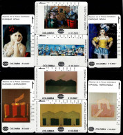 TT158-COLOMBIA TAMURA CARDS 1990's - USED COMPLETE SET MASTER PAINTERS X 48 CARDS - RARE - Colombie