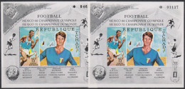 Soccer World Cup 1970 - SPACE - CHAD - S/S Perf.+imp. MNH - 1970 – Mexique