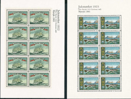 Denmark; Christmas Seals 1922-1923; Reprint/Newprint Small Sheet With 10 Stanps.  MNH(**), Not Folded. - Ensayos & Reimpresiones