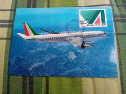 CARTOLINA AEREO ALITALIA DOUGLAS DC - 8 /62 - 1946-....: Era Moderna